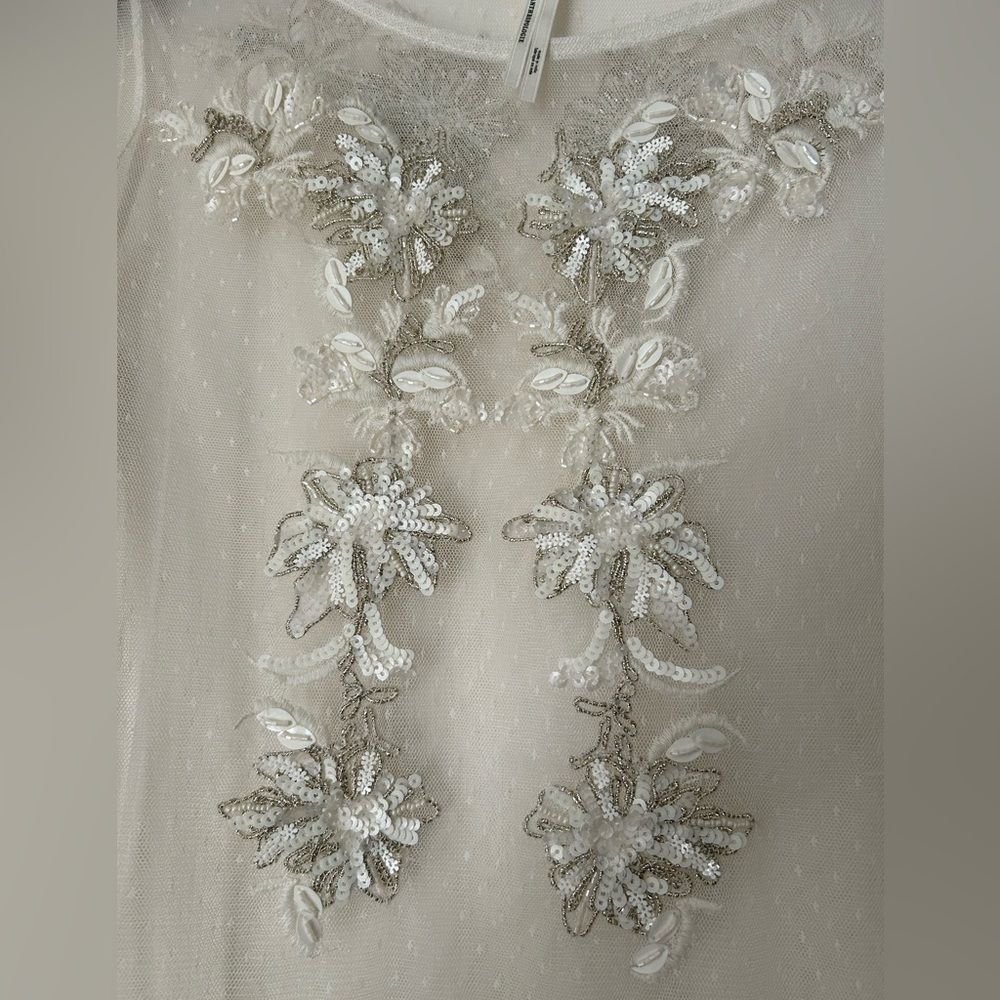 Anthropologie Mesh embellished top new with tags - Picture 7 of 12